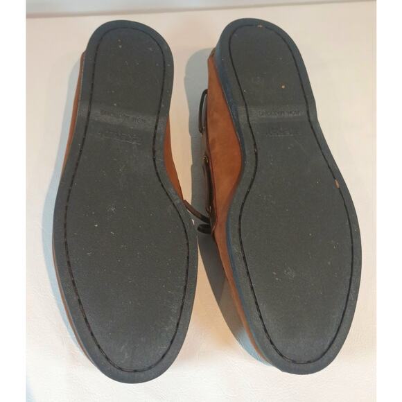 SPERRY LEWWARD TOP SIDER 2 EYED LEATHER BOAT SHOES MENS 13 BROWN - Picture 5 of 10